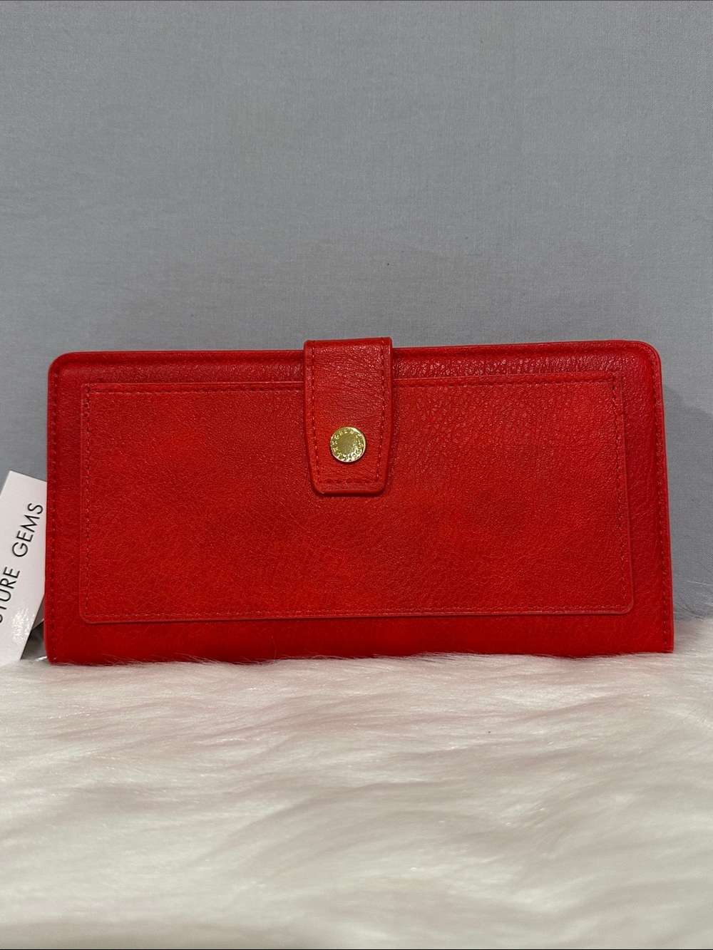 Couture Gems Classic Red Snap-Closure Continental Wallet NWT’S